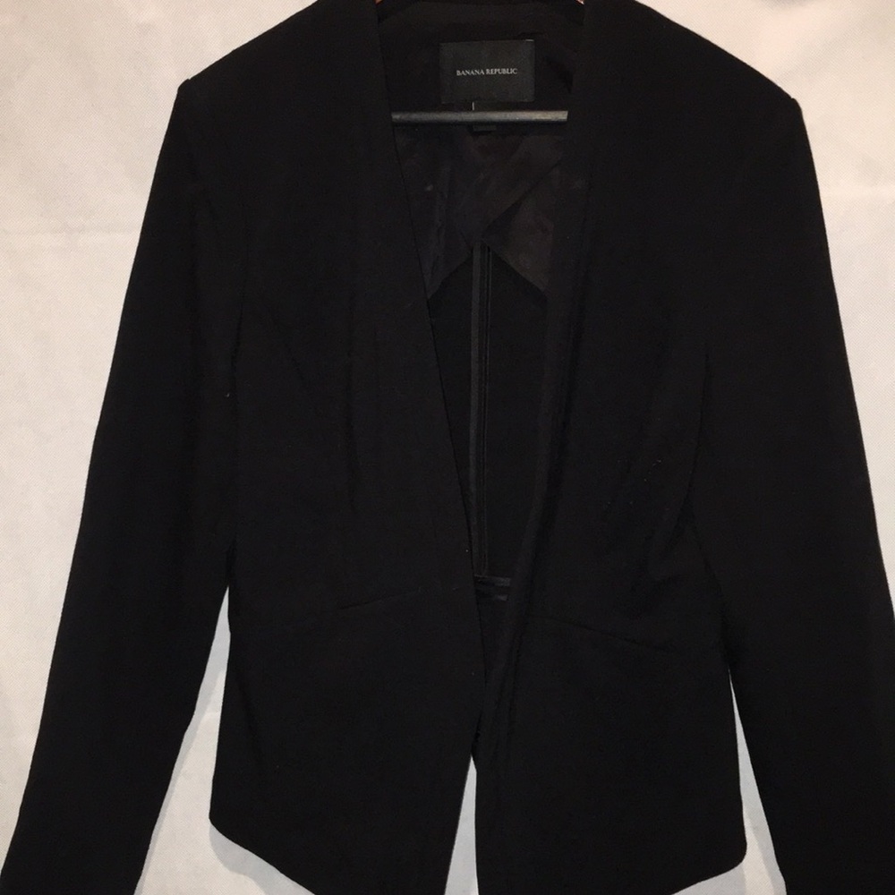 Banana Republic Open Front Black Blazer | Size 16